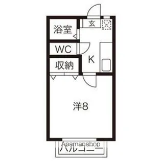 LAPIS RURI(ラピス ルリ)【2階】の間取り