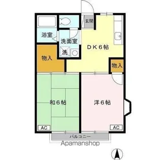 ルミエールミツトヨAB【1階】の間取り