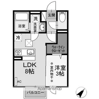 EIMS B【103号室】の間取り