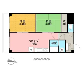 木町通TKビル【4階】の間取り