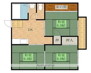 ファミールTSUJI【101号室】の間取り