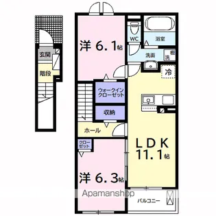 (仮)長浦駅前1丁目アパート【202号室】の間取り