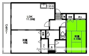 ヴェルジュ愛子【2階】の間取り