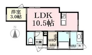 レズモ【205号室】の間取り