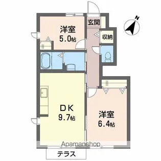 ブランシェ佐藤【105号室】の間取り