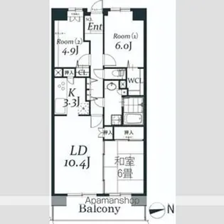 白井ロジュマン【2階】の間取り