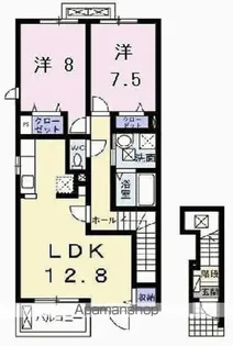 カーサフェリーチェ Ⅱ【2階】の間取り