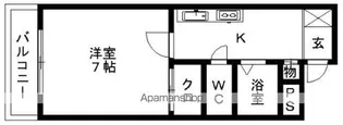 千徳マンション・ヴィラ浄行寺【6階】の間取り