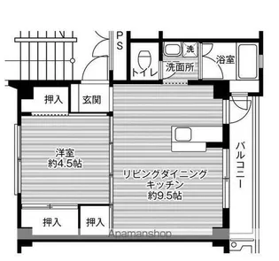ビレッジハウス天白1号棟【407号室】の間取り