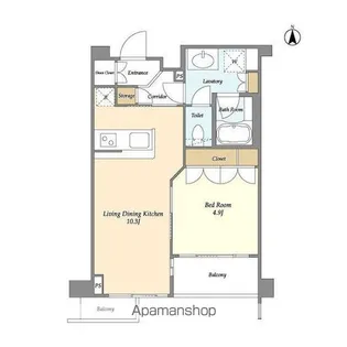 オーキッドレジデンス神楽坂【2階】の間取り