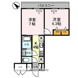けやき通りレジデンス【5階】の間取り