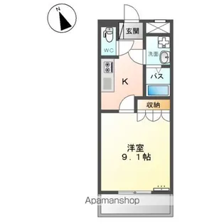 ウィルタウン【105号室】の間取り