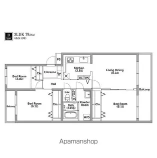 千葉県柏市千代田3丁目【マンション】の間取り