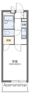 レオパレスヴィラ曽根C【4階】の間取り