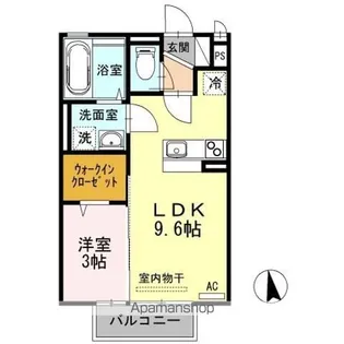 カーサ・フェリオ南佐古【2階】の間取り