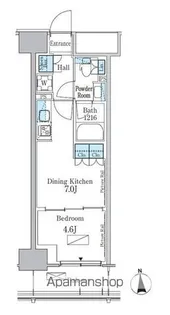 パークアクシス新宿百人町【7階】の間取り