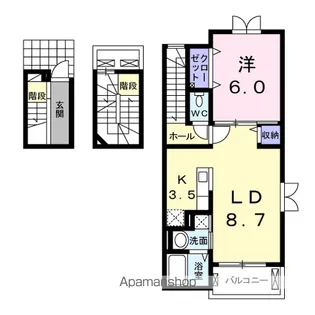 フィオーレNS ⅣーA【3階】の間取り