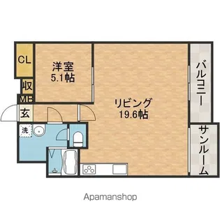 ホワイトハウス穂積【9階】の間取り