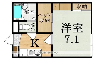 レオパレスあやめ池疋田【2階】の間取り