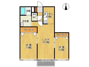 アビタヤマコ【2階】の間取り