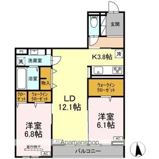CLASSEUM仙台小田原 B棟【2階】の間取り
