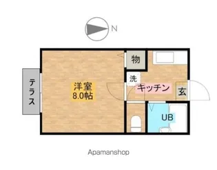 カサブランカ石神井【102号室】の間取り