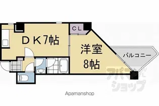 サンフローラ丸太町【504号室】の間取り