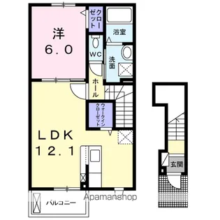 ピュア・エクスペンションⅡ【2階】の間取り