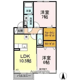 シャインポート屋島 G・H棟【2階】の間取り