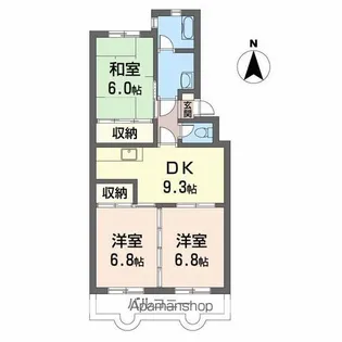第2キクスイビル【3階】の間取り