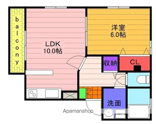 ニューライフ前原【3階】の間取り
