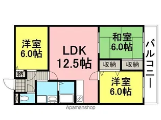 アベリア弐番館【1階】の間取り