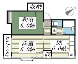 サンハウス【102号室】の間取り