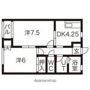 シャルマンシャトー【2階】の間取り