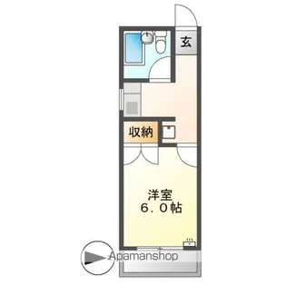 コーポパーシモン【5階】の間取り