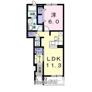 八山田カームリー【1階】の間取り