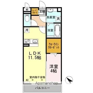 ウヴェルテュール【2階】の間取り