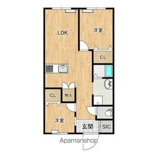 滝子アネックス【2-E号室】の間取り