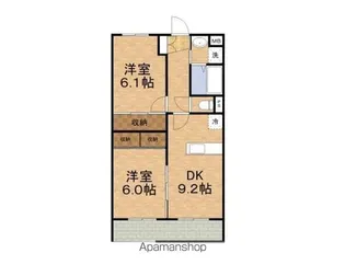 CALM SERENO【201号室】の間取り