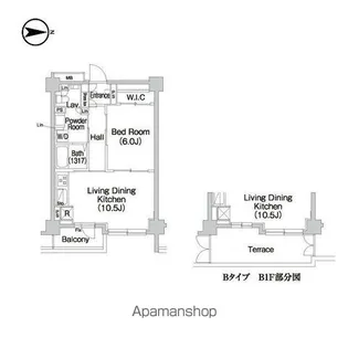 コンフォリア市谷薬王寺【1階】の間取り