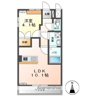 トゥインクルⅡ【107号室】の間取り