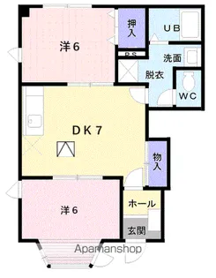 すみれ館Ⅲ【1階】の間取り