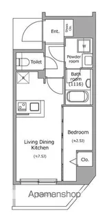 BRICK RESIDENCE 築地明石町【6階】の間取り
