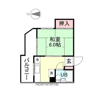 リィージュ石金【2-B号室】の間取り