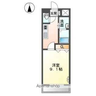 コンフォート池元【2階】の間取り