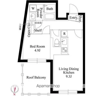 グローリオシェルト駒込西ケ原【5階】の間取り