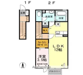 カサ・ドルチェ【2階】の間取り