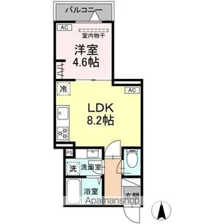 セレスティア関原【3階】の間取り