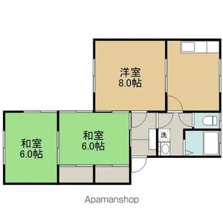 ハイツ石川NO.1【202号室】の間取り