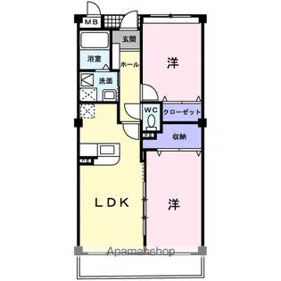 プルミエール・クラスⅢA【2階】の間取り